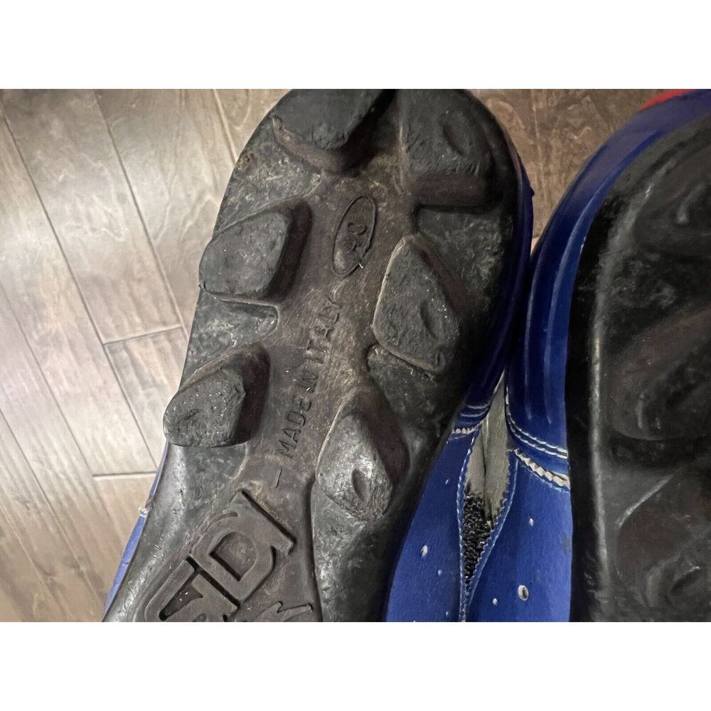 SIDI Airplus Road Cycling Bike Shoes Size EU40 US 7.5 Blue Silver Made In ITALY - Picture 8 of 10